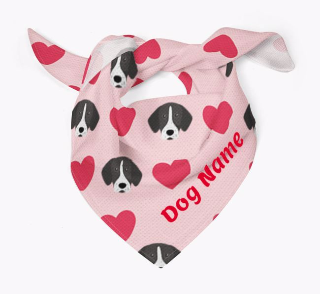 'Heart Pattern' - Personalised {breedFullName} Bandana